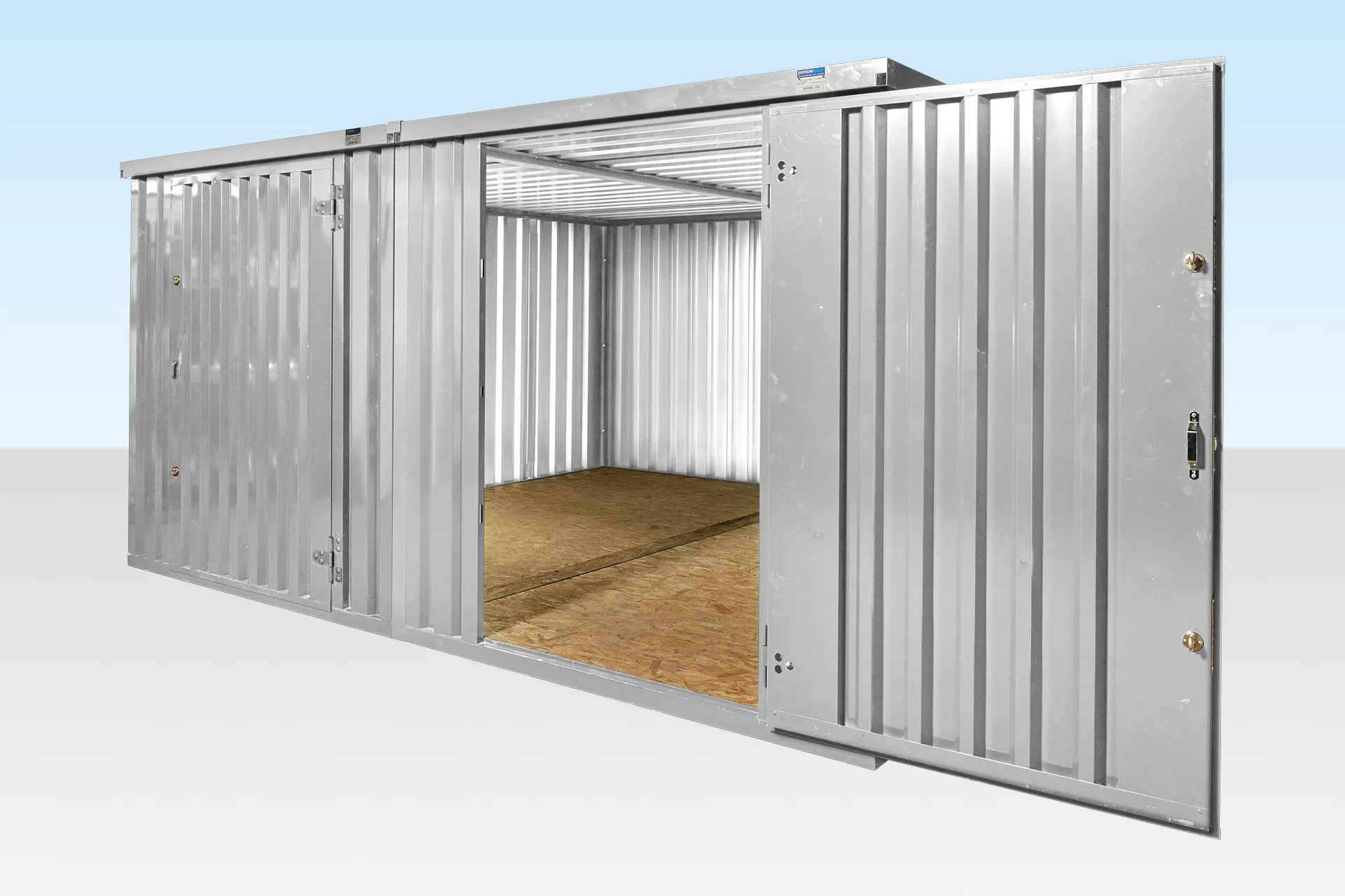 13 ft 1 in x 13 ft 9 in Side-Linked Flat Pack Container Bundle (Galvanized)