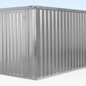 13 ft 1 in x 6 ft 11 in Flat Pack Container Store – Galvanized