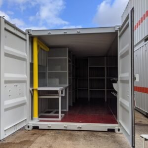 20ft Workshop Container with Shelving