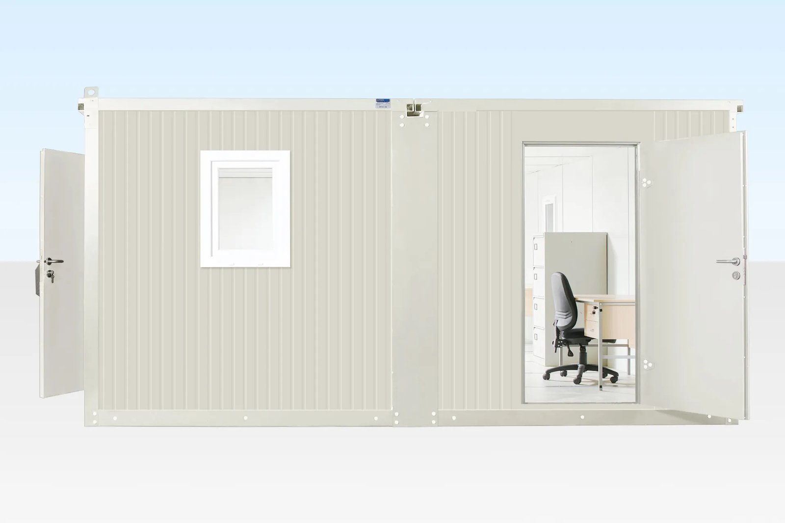 21 ft 4 in x 15 ft 1 in Side-Linked Flat Pack Container Office