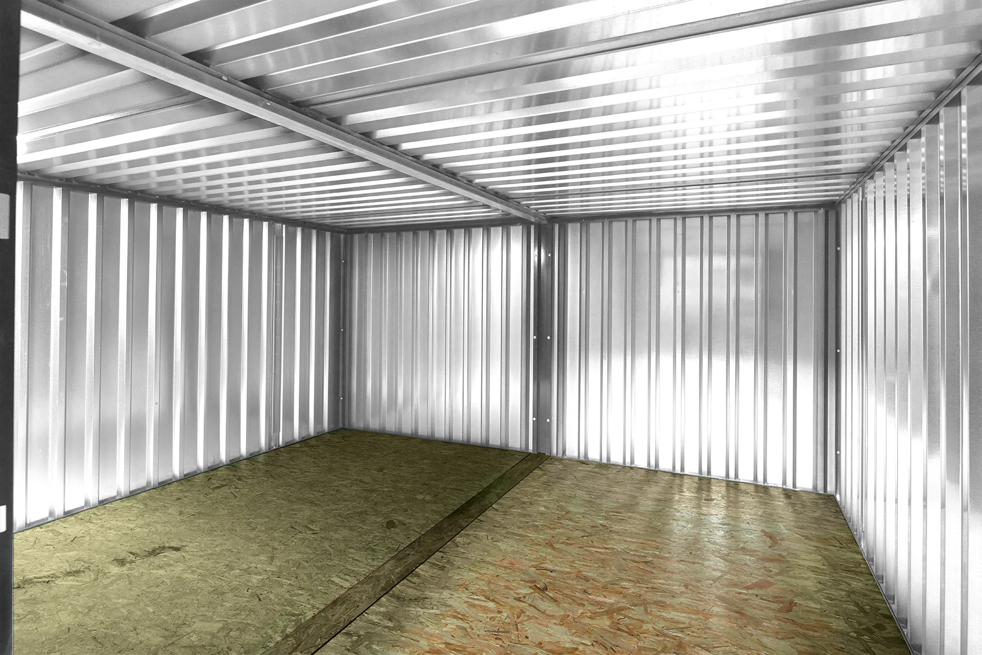 9 ft 10 in x 13 ft 9 in Side-Linked Flat Pack Container Bundle (Galvanized) – photo 3