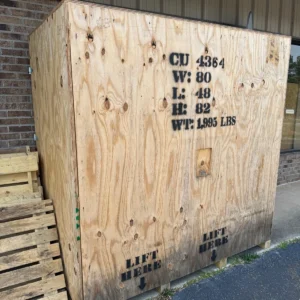 Heavy-Duty Wood Shipping Crate – 80 in x 48 in x 82 in